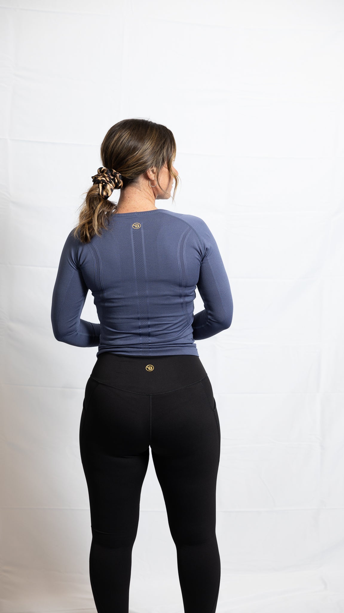 Women's Round Neck Long Sleeve Fitness Yoga Top