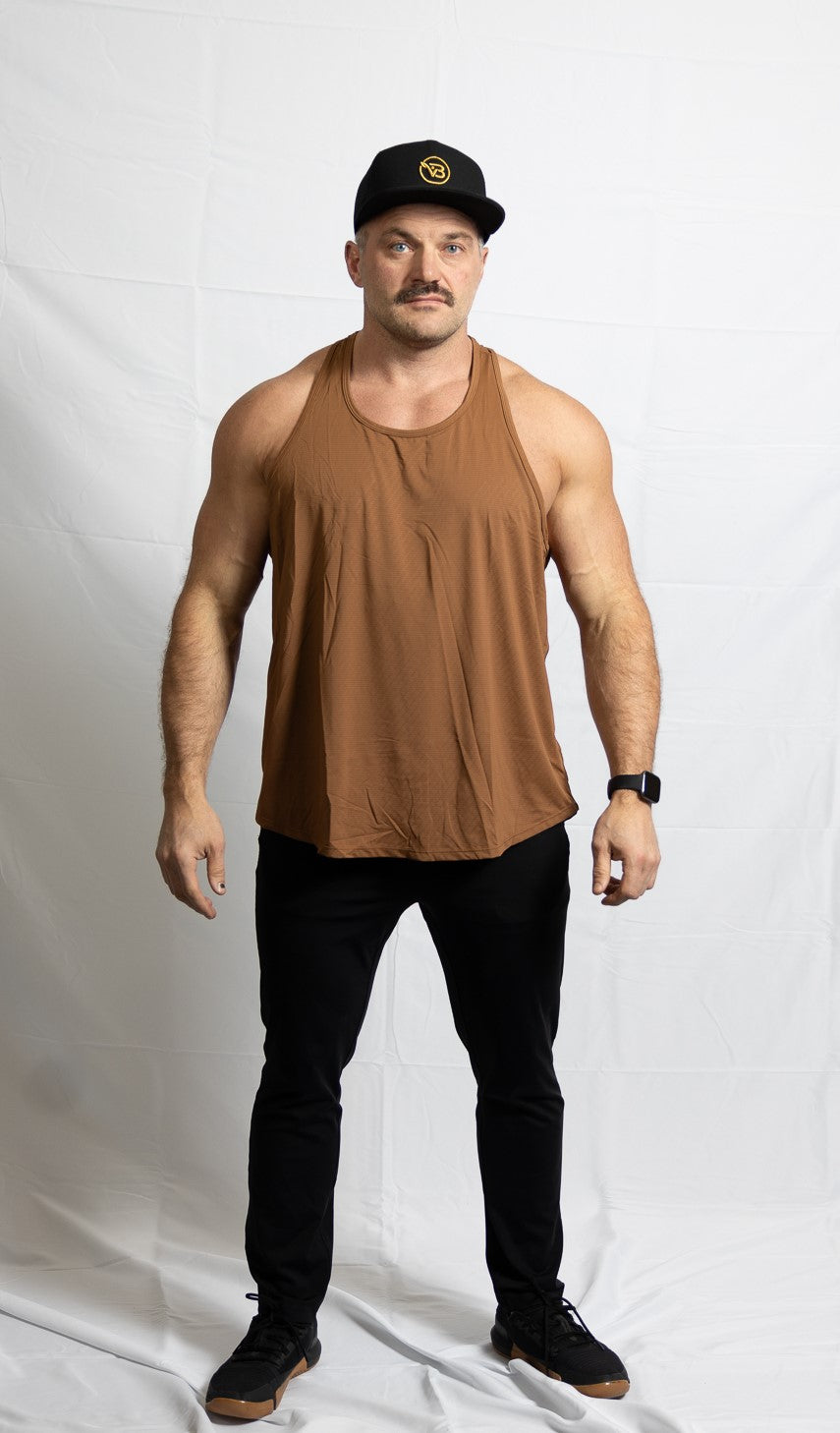 Men’s Loose Fitness Round Neck Sleeveless T-Shirt