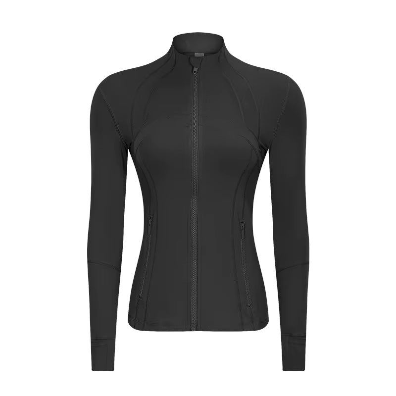 Women’s Nylon Stretch Zip-Up Yoga Jacket