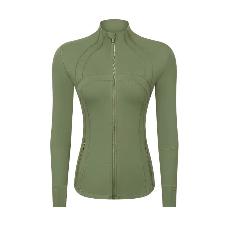 Women’s Nylon Stretch Zip-Up Yoga Jacket